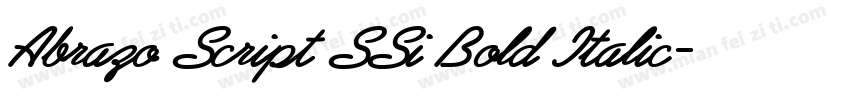 Abrazo Script SSi Bold Italic字体转换